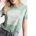 Camiseta Mujer Verde Tomillo Oscuro M 405E022 Naf Naf