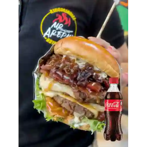 Combo Burger Porkin BF + Coca Cola Original 400ml