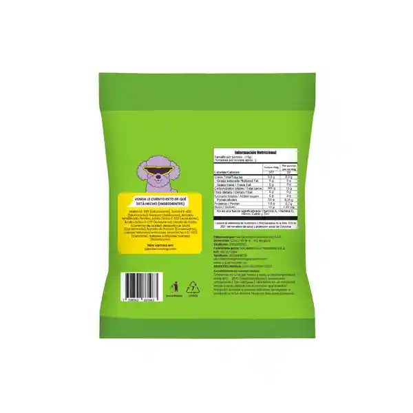 Goma de Gelatina Sin Azúcar Gusanitos Supermundo 15 g