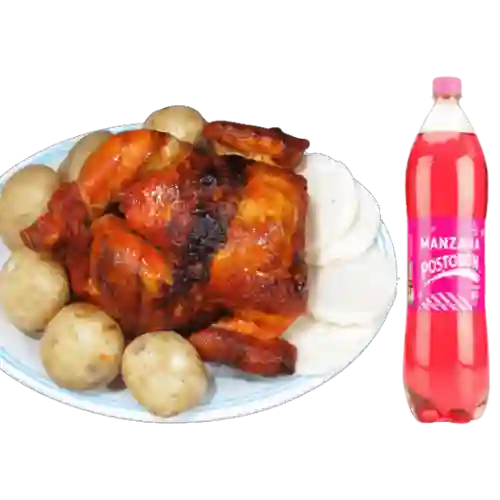 Pollo Asado Entero+ Gaseosa 1.5Lt