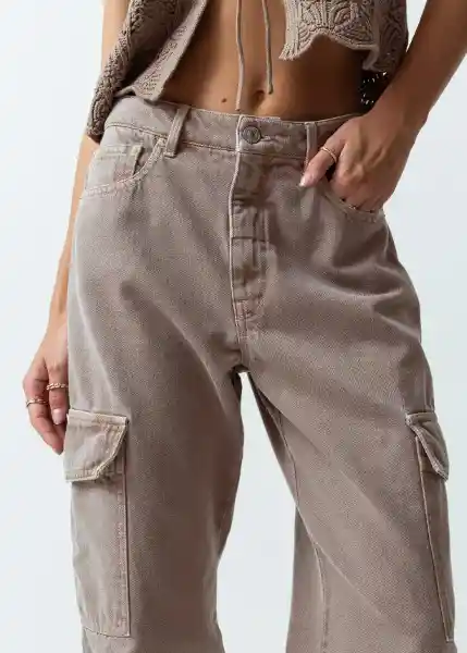 Pantalón Mujer Gris Fungi Medio 8 431G362 Naf Naf