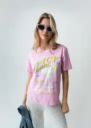Camiseta Rosa Bonbon Claro Talla S 402G077 Naf Naf