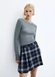 Falda Grunge Navy Talla XL Mujer Mango