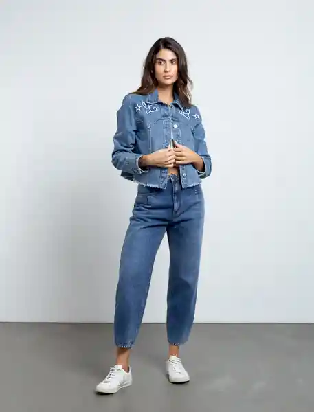 Jean Glo Mujer Azul Índigo Medio Talla 4 Naf Naf