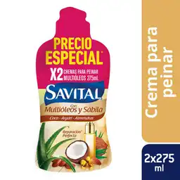 Savital Crema para Peinar Reparación con Multióleos y Sábila 