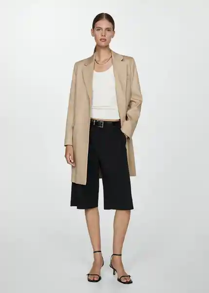 Abrigo Manila Beige Talla L Mujer Mango