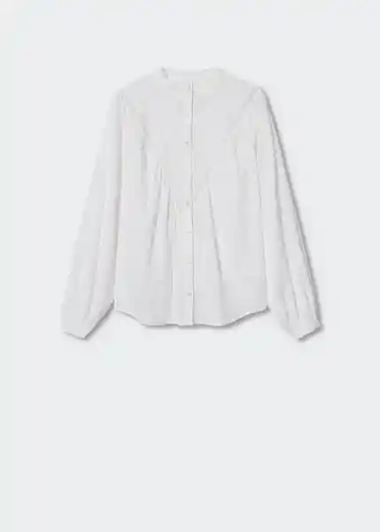 Blusa Aura Offwhite Talla S Mujer Mango