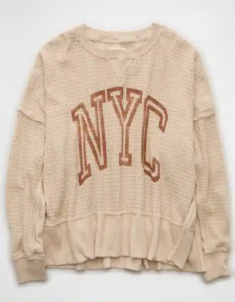 Buzos Mujer Beige Talla X-Small 2797864 American Eagle