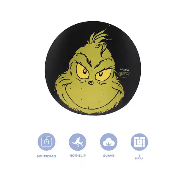 Mouse Pad Serie The Grinch Negro Miniso