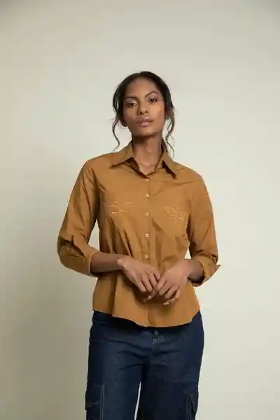 Blusa Manga Larga Camel Talla L