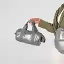 Loqi Bolsa Duffel Pequeño Ligero Gris Metalizado