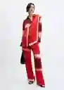 Pantalón Rothko-w Rojo Talla XS Mujer Mango