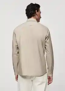 Camisa Miso Beige Talla M Hombre Mango