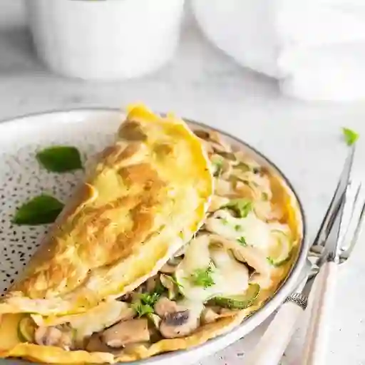 Omelette champiñon y queso
