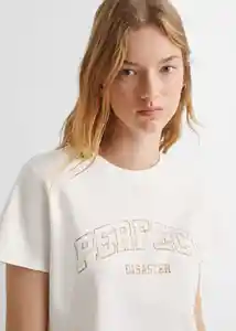 Camiseta Perfect Off White Talla 22 Teen Niñas Mango