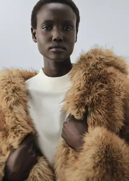 Saco Jersey LbCrudo Talla L Mujer Mango