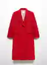 Abrigo Carmin Rojo Talla L Mujer Mango