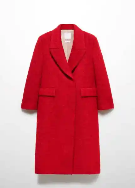 Abrigo Carmin Rojo Talla L Mujer Mango