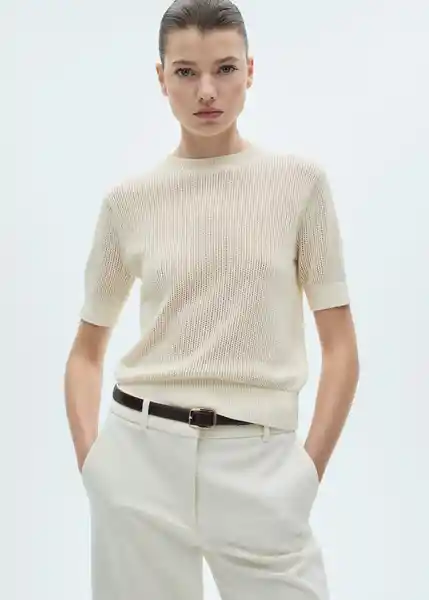 Jersey Peras Crudo Talla XS  Mujer Mango