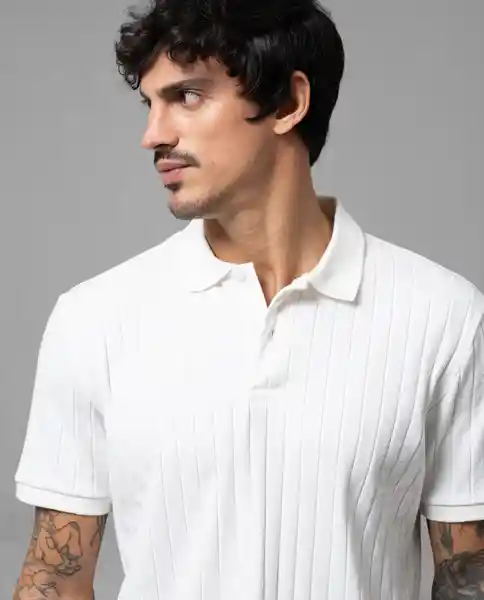 Camisa Tipo Polo Hombre Crudo Talla S 191G001 Rifle