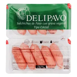 Delipavo Salchicha Pavo Con Grasa Vegetal Tipo Coctel