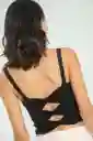 Crop Top Crosbhie Color Negro Talla XS Ragged
