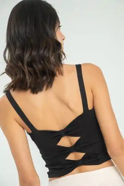 Crop Top Crosbhie Color Negro Talla XS Ragged