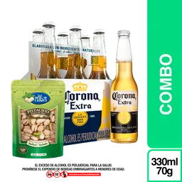 Combo Futbol Salado Pistacho + Corona Six Pack