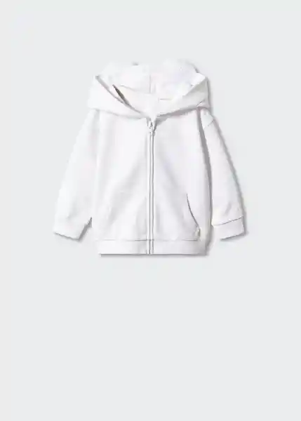 Buzo Sudadera Lana Offwhite Talla 70 Niñas Mango