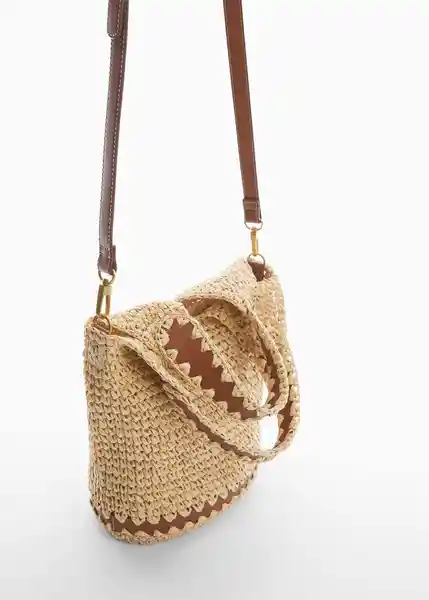 Bolso M Lina Beige Talla 99 Mujer Mango