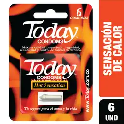 Today Condones Hot Sensation Sensación de Calor 6 UND