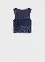 Top Xsagi Navy Talla M Mujer Mango