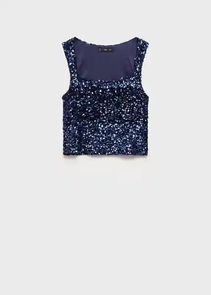 Top Xsagi Navy Talla M Mujer Mango