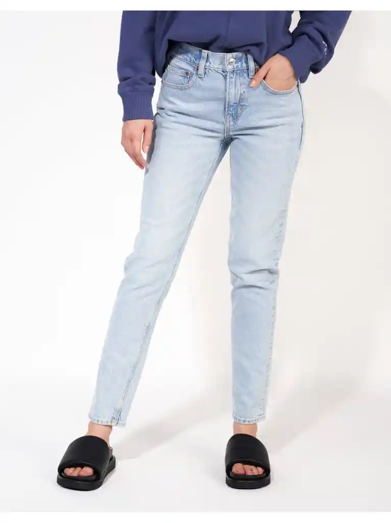 Jean 90S Mujer Azul Ajustado 4 American Eagle