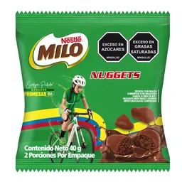 MILO NUGGETS trozos con malta cubiertos sabor chocolate x 40g