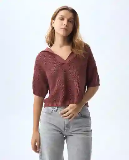 Camiseta Mujer Café Talla M 601G010_CAF191430 Americanino