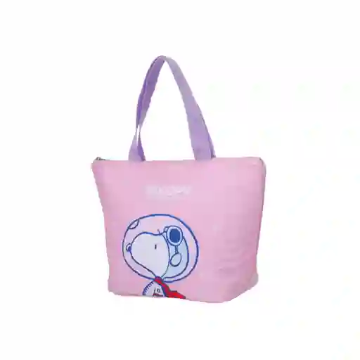 Lonchera Mediana Serie Snoopy Little Space Explorer Rosa Miniso