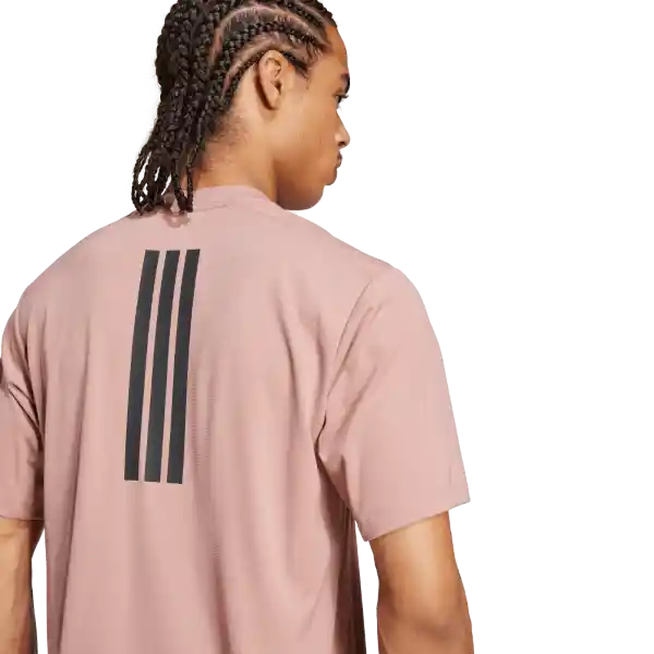 Adidas Camiseta Power 3S Tee Entrenamiento Hombre Beige Talla M
