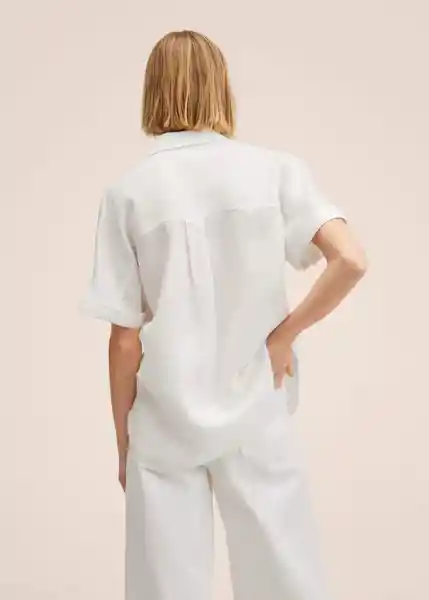 Camisa Pai Offwhite Talla 27 Mujer Mango