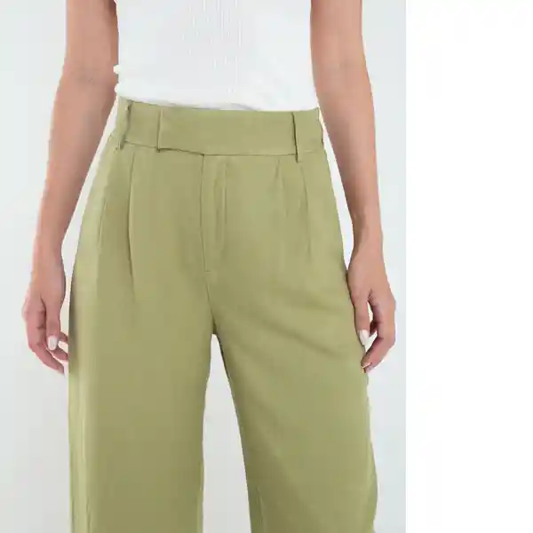 Pantalón Uarzazat Mujer Verde Retro Medio 8 432E312 Naf Naf