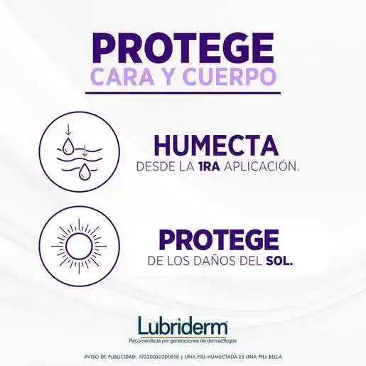 Lubriderm Crema Corporal con Protección Solar FPS15