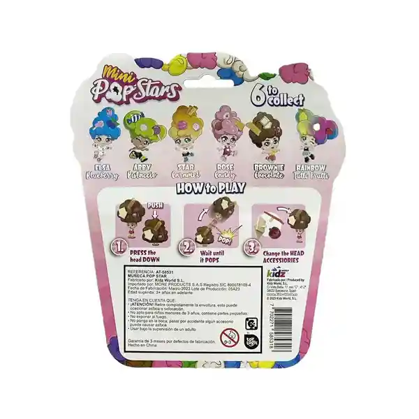 Toy Logic Muñeca Pop Star Con Cabello Esponjoso 20 cm