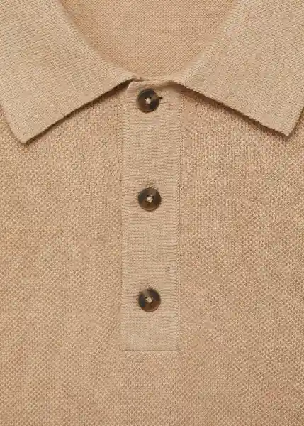 Polo Andrew Beige Talla S Hombre Mango