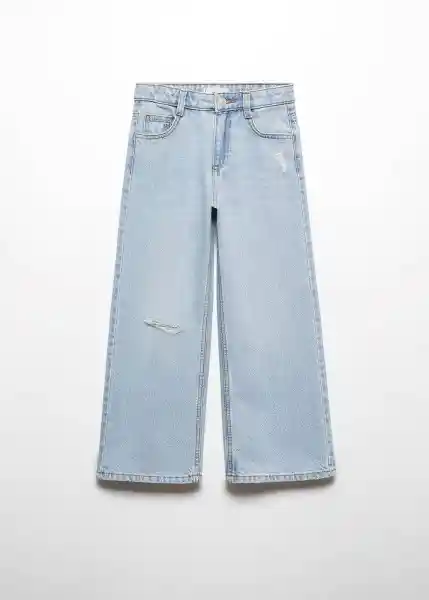 Jean Wide 6 Tejano Claro Talla 10 Niñas Mango