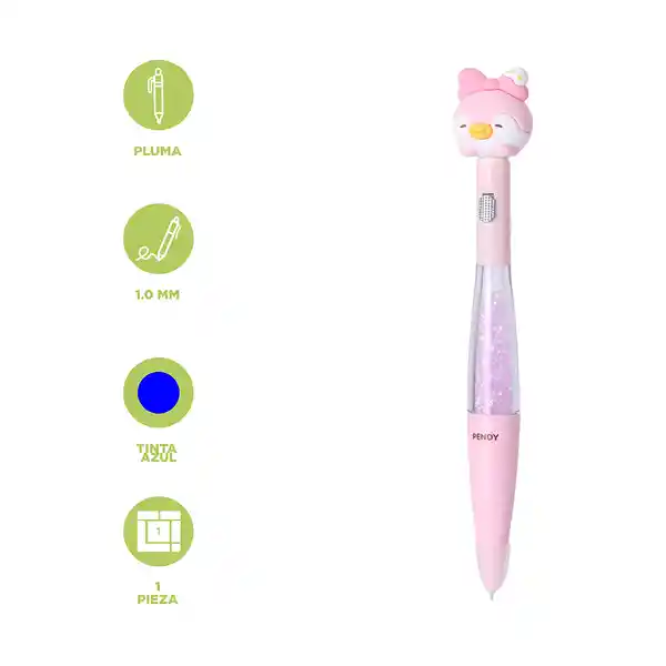 Esfero Luminoso Cici Sheep Mini Family Tinta Azul 10 mm Miniso