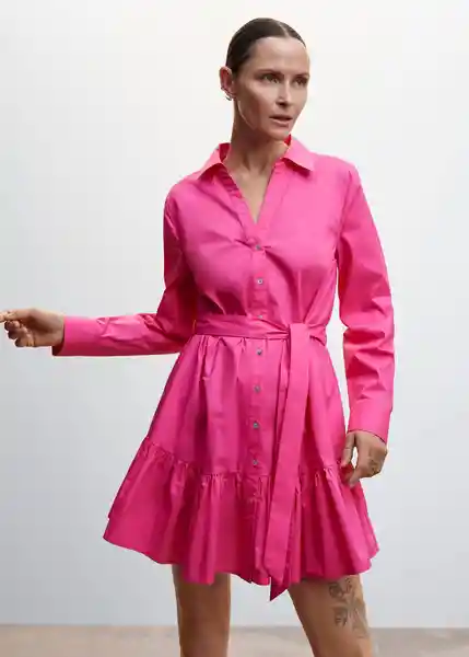 Vestido Naza-L Rosa Talla M Mujer Mango