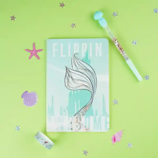 Libreta Azul Disney la Sirenita A5 40 Hojas Miniso