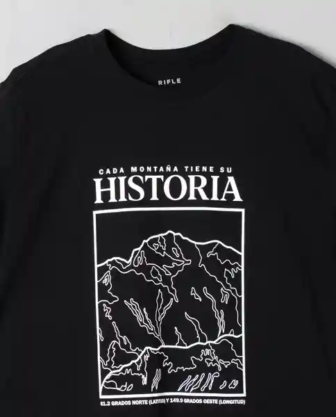 Camiseta Hombre Negro Talla L 102G021 Rifle