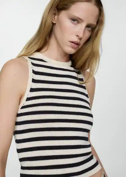 Top Eliot Navy Talla 18 Mujer Mango