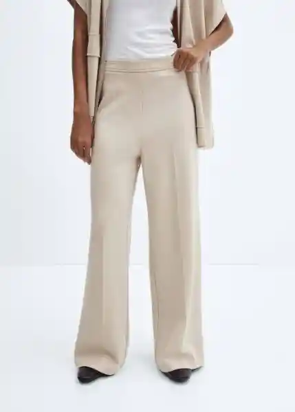 Pantalón Amber-a Beige Talla XL Mujer Mango